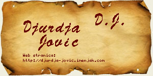 Đurđa Jović vizit kartica